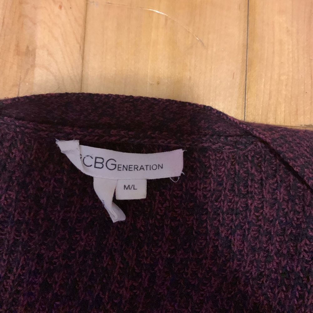 Bcbgeneration Zip Front Maroon Sweater - image 4